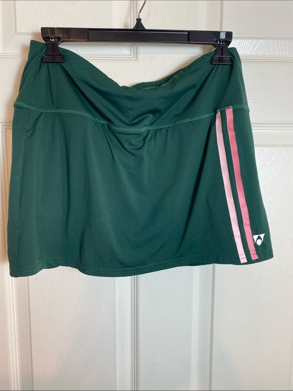 Yonex Women's Dark Green Athletic Skort with Pink Stripe Size Large Golf Tennis - Picture 11 of 11